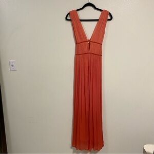 Le Sirenuse Positano Dress Women’s Size 6/42 Peach Empire Waist Grecian Style